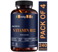 Young N Fit Nutrition Organic B Complex Vitamins B12 and Biotin for Metabolism, Hair & Energy  - YNF228 - 4 x 60 Capsules