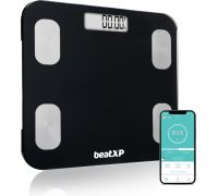 beatXP Smart Plus Weight Machine with 13 Body Parameters |Bluetooth App| Weighing Scale - Black